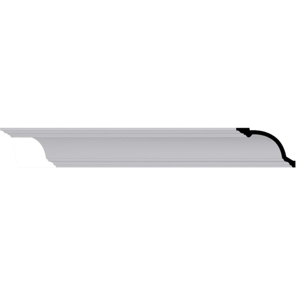 Ekena Millwork 4 1/8"H x 6 1/8"P x 7 1/4"F x 94 1/2"L Diane Traditional Crown Moulding MLD06X04X07DI - main